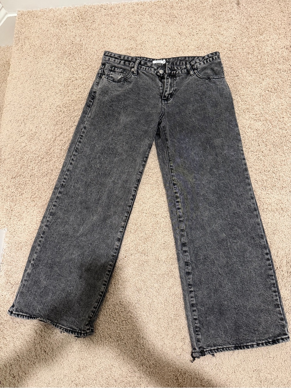 S.O.N.G. Low Rise Baggy Wide Leg Jeans 11/30 Y2K Black Wash